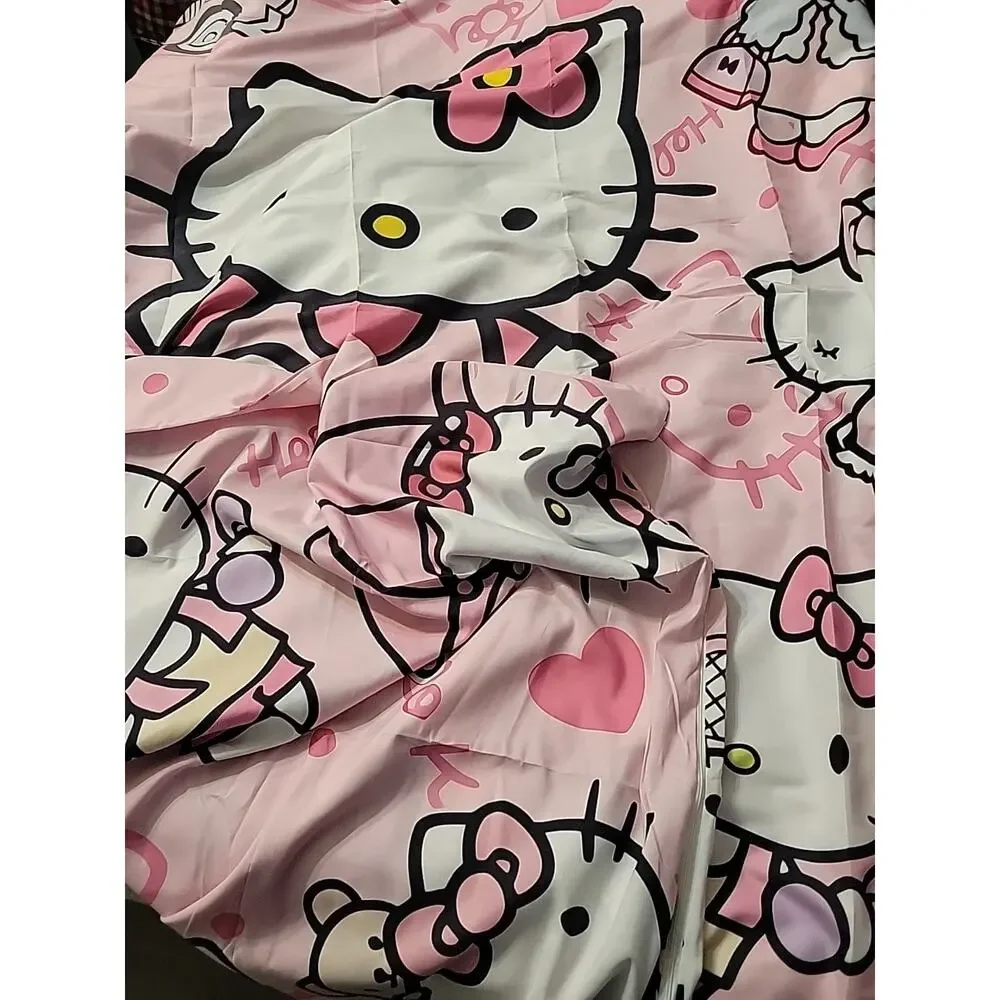 Hello Kitty HK New Twin Size DUVET COVER & 2 Pillowcases Shams NEW